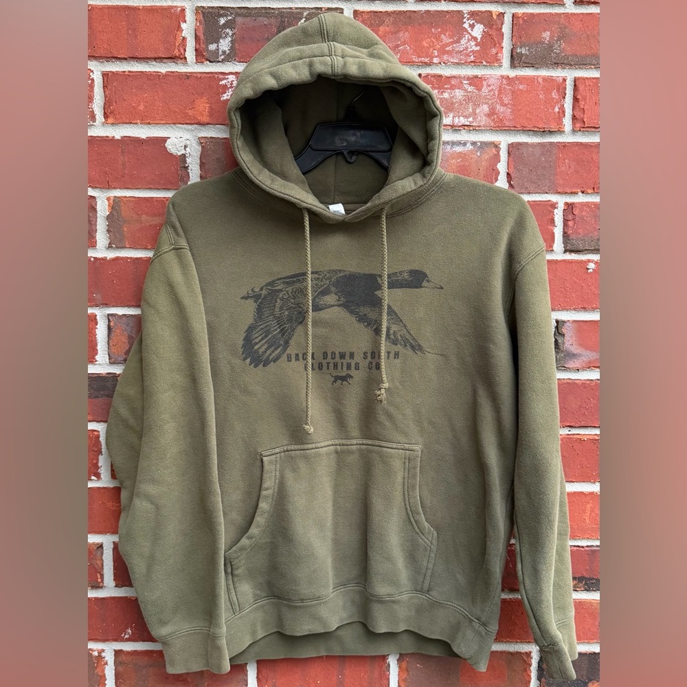 Back Down South Clothing Co M Long Sleeve Mallard Hoodie Hooded Sweatshirt T4